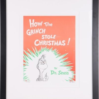 DR SEUSS GRINCH COVER LITHOGRAPH 1000/2500 W/ COA