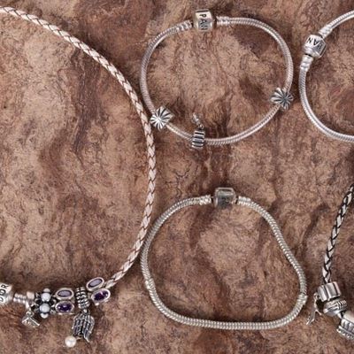 925 PANDORA CHARM BRACELETS & NECKLACE (5)