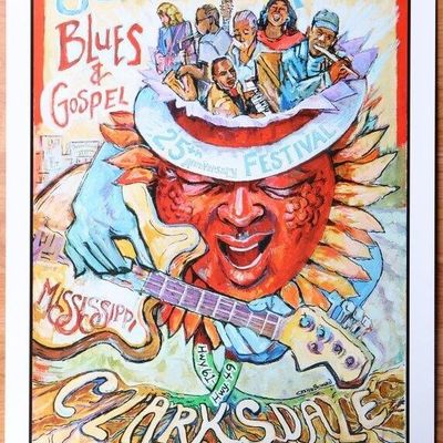 ROBERT PLANT SIGNED FESTIVAL CONCERT POSTER 26/50