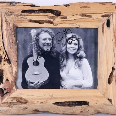 SIGNED ROBERT PLANT & ALISON KRAUSS FRAMED W/ COA