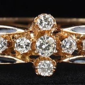 14K YELLOW GOLD MOISSANITE LADIES BANGLE BRACELET