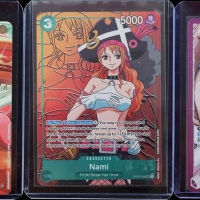 ONE PIECE CARDS HOLOS NAMI LUFFY MOS BURGER (3)