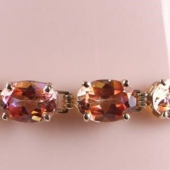 10K YELLOW GOLD LADIES BRACELET W/ SUNSET SAPPHIRE