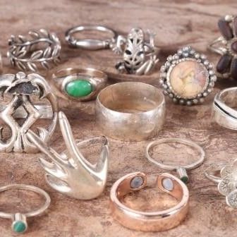 STERLING SILVER ASSORTED LADIES & MENS RINGS