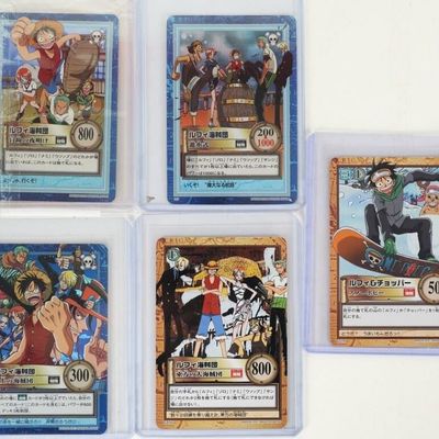 VINTAGE 2000/20001 ONE PIECE GAME CARDS HOLOS (5)