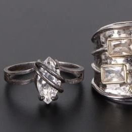 STERLING SILVER LADIES RINGS & EARRINGS