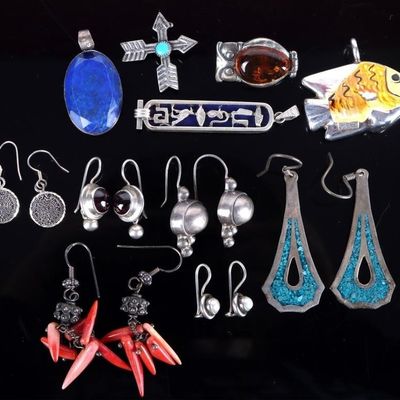 STERLING SILVER LADIES JEWELRY LAPIS TANZANITE(11)