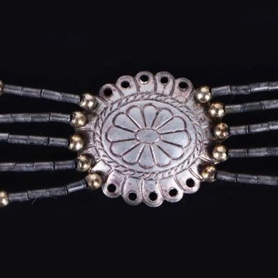 STERLING SILVER BEADED MULTI-STRAND NECKLACE