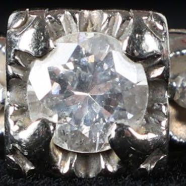 14K YELLOW/WHITE GOLD LADIES RING W/ DIAMONDS