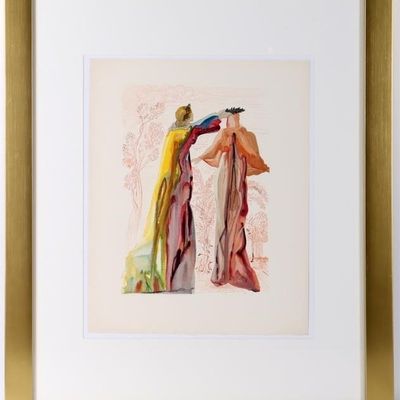 ORIGINAL SALVADOR DALI WOODBLOCK ENGRAVING W/COA