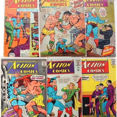 DC ACTION COMICS ISSUES #319, #337, #351-354 LOT