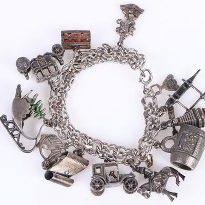 STERLING SILVER ANTIQUE LADIES CHARMS