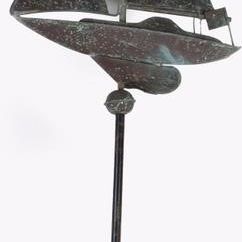 VINTAGE SAILBOAT WEATHER VANE COPPER 58" TALL