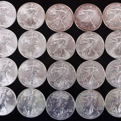 FINE SILVER ROLL OF 20 AMERICAN EAGLES U.S. TREAS