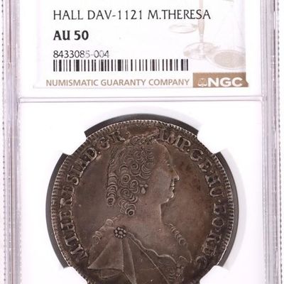 1764 AUSTRIA TALER HALL DAV-1121 M. T. NGC AU-50