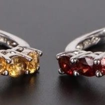 STERLING SILVER ASSORTED GEMSTONE LADIES RINGS