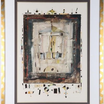 WALTER LINDNER COLLAGE PAINTING CONTEMPORARY ART