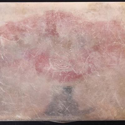 RARE 1951 UN KASHMIR SILVER BOX HABIB JOO & SONS