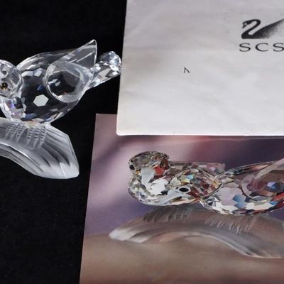 SWAROVSKI TURTLEDOVES 1989 AMOUR SERIES W/ BOX