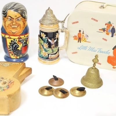 EUROPEAN VACATION ASSORTED SOUVENIRS STEINS (9)
