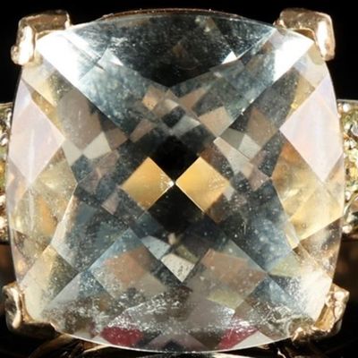 10CT BLUE SPINEL 14K YELLOW GOLD LADIES RING
