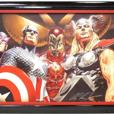 ALEX ROSS SIGNED ARTIST PROOF "ASSEMBLE" GICLEE