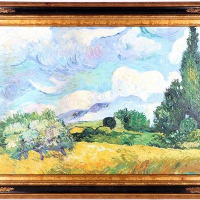VAN GOGH "WHEAT FIELD WITH CYPRESSES" AFTER