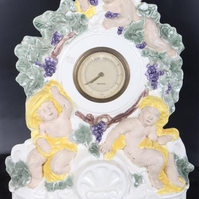 CHERUB MANTEL CLOCK MERCEDES WEST GERMANY