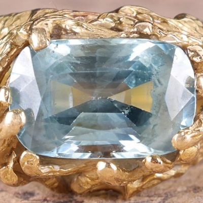 VINTAGE 14K LADIES SAPPHIRE COCKTAIL RING