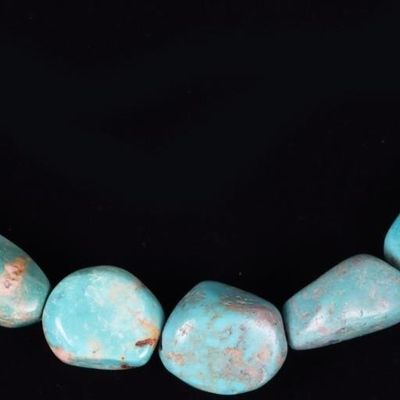 SW STYLE STERLING SILVER TURQUOISE LADIES NECKLACE
