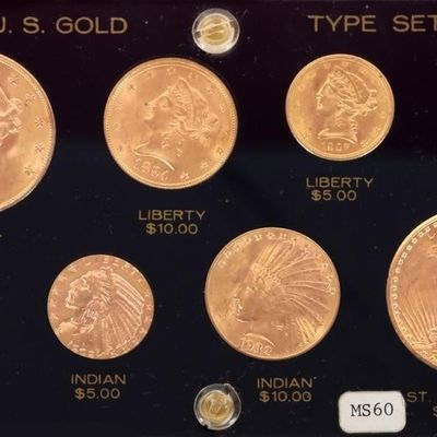 Sale Photo Thumbnail #39: RARE PRE-1933 U.S. GOLD 8-COIN TYPE SET 3.628OZT
