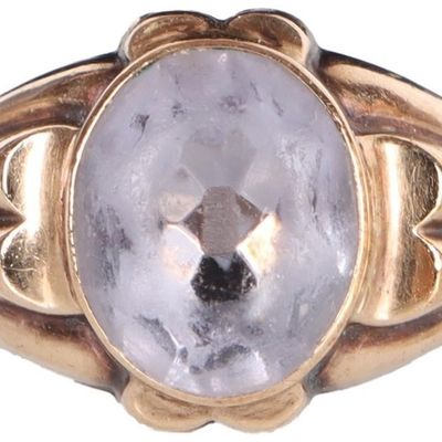 Sale Photo Thumbnail #166: 10K YELLOW GOLD LADIES RING W/ PALE IOLITE GEMSTNE