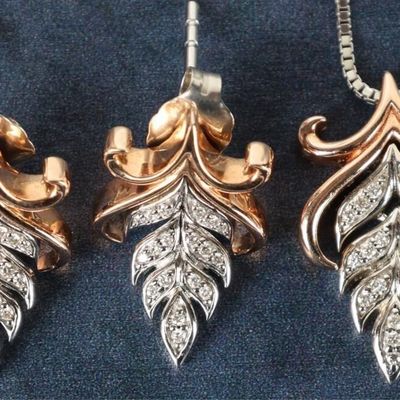 Sale Photo Thumbnail #313: 10K ROSE GOLD & STERLING SILVER DISNEY JEWELRY SET