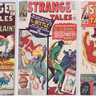 Sale Photo Thumbnail #241: STRANGE TALES #122, 123, & 127 1ST BEETLE MARVEL