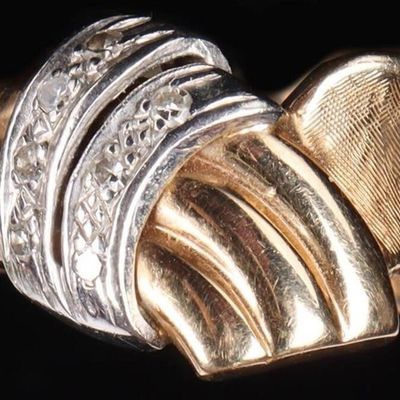 Sale Photo Thumbnail #66: 14K YELLOW/WHITE GOLD LADIES RING W/ DIAMONDS