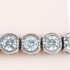 Sale Photo Thumbnail #206: 14K WHITE GOLD LADIES BRACELET W BRIGHT MOISSANITE