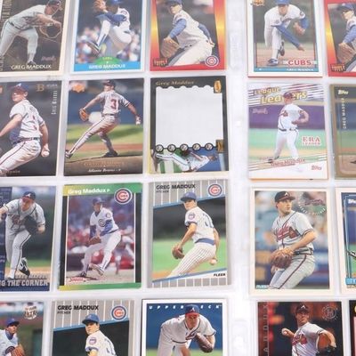 Sale Photo Thumbnail #421: ASSORTED GREG MADDUX CARD SET OF 179