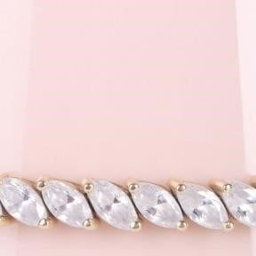 Sale Photo Thumbnail #195: 14K YELLOW GOLD CUBIC ZIRCONIUM LADIES BRACELET