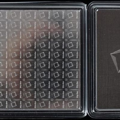Sale Photo Thumbnail #330: VALCAMBI SUISSE FINE SILVER 100 ONE GRAM COMBIBAR