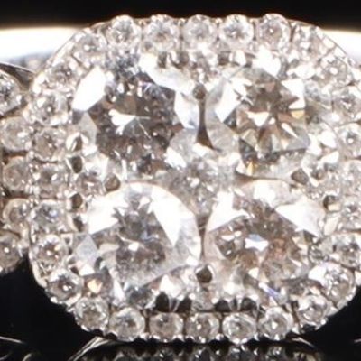 Sale Photo Thumbnail #62: 18K WHITE/YELLOW GOLD NATURAL DIAMOND LADIES RING