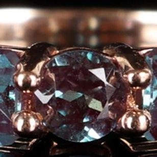 Sale Photo Thumbnail #180: 1.17CTW BICOLOR SAPPHIRE 10K ROSE GOLD LADIES RING