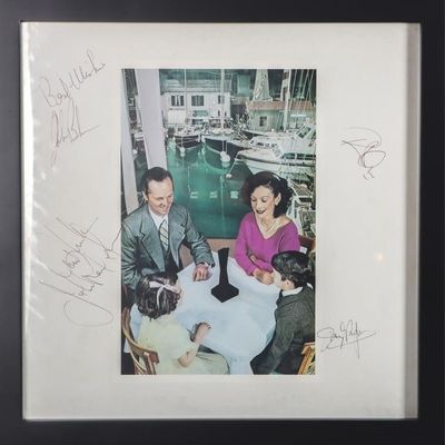 Sale Photo Thumbnail #433: LED ZEPPELIN "PRESENCE" VINYL RECORD BAND SIGNED