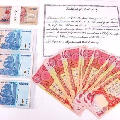 Sale Photo Thumbnail #42: MINT UNCIRCULATED FOREIGN CURRENCY NOTES