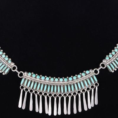 Sale Photo Thumbnail #25: SW STYLE 925 SILVER LADIES DANGLE NECKLACE W/ TURQ