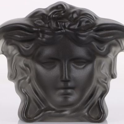 Sale Photo Thumbnail #377: VERSACE ROSENTHAL BLACK MEDUSA GLASS PAPERWEIGHT