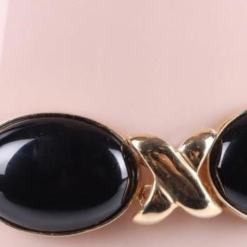 Sale Photo Thumbnail #203: 14K YELLOW GOLD LADIES BRACELET W/ ONYX STONES