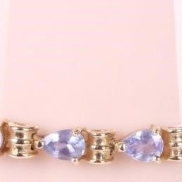 Sale Photo Thumbnail #205: PURPLE IOLITE 14K YELLOW GOLD LADIES BRACELET