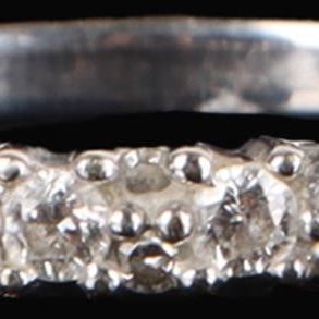 Sale Photo Thumbnail #76: 14K WHITE GOLD LADIES RING W/ TWENTY DIAMONDS