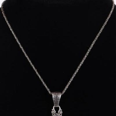 Sale Photo Thumbnail #275: ORNATE SW STYLE 925 LADIES RING NECKLACE PENDANT-3