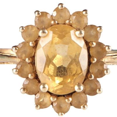 Sale Photo Thumbnail #172: 10K YELLOW GOLD LADIES RING W/ SPINEL GEMSTONES